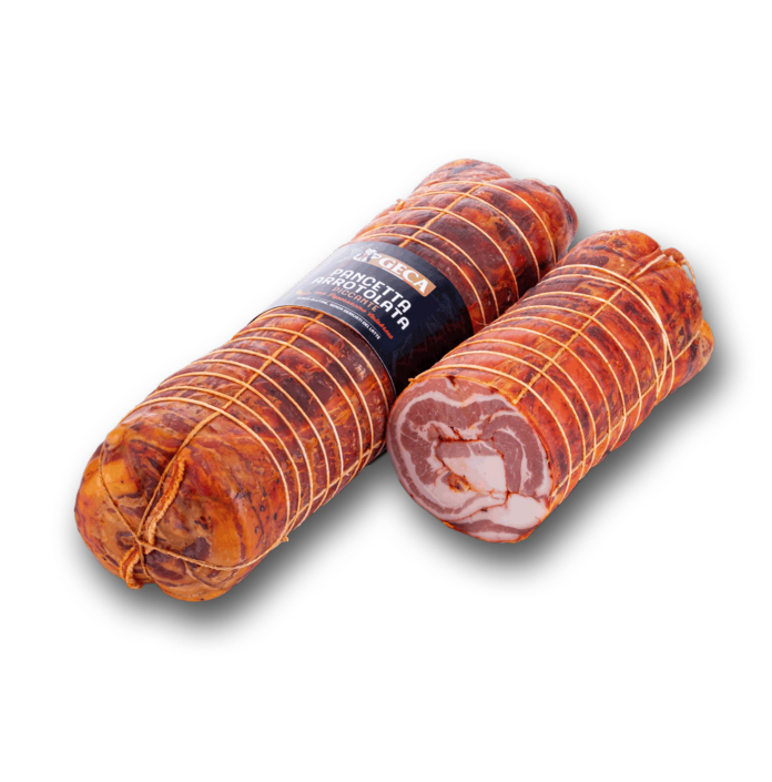 Pancetta arrotolata di Calabria Geca artigianale