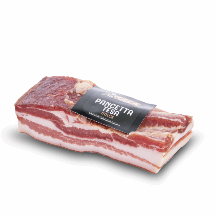 Pancetta tesa dolce di Calabria Geca artigianale